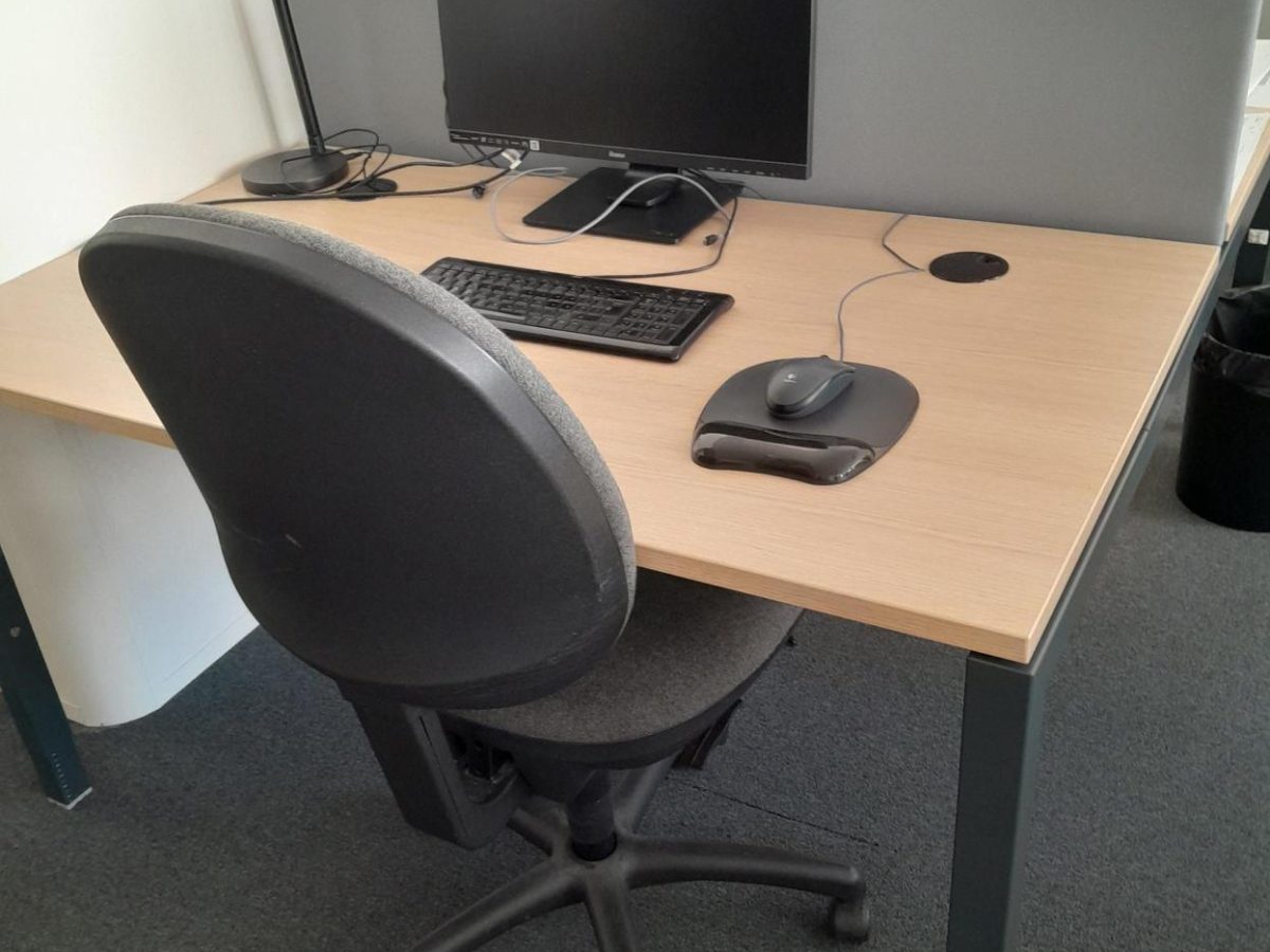 Bench de 2 positions ANAP 140x80 bois/gris - OCCASION – Image 1