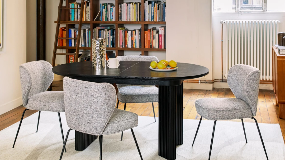 Chaise Nvgalery WAYNE grise, piètement noir - OCCASION – Image 2