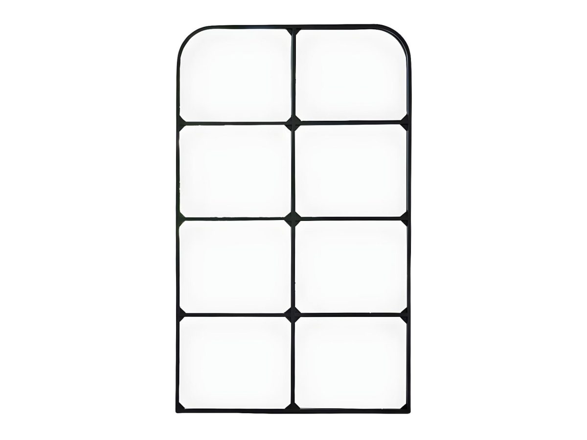 Miroir Fenêtre en métal noir 80x130 cm – Image 1