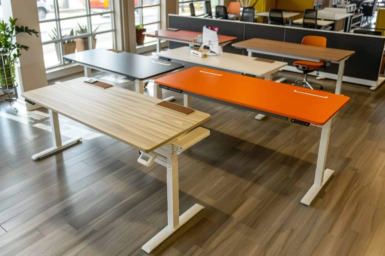 Quels coloris et finitions sont disponibles pour les bureaux ergonomiques d’occasion ?