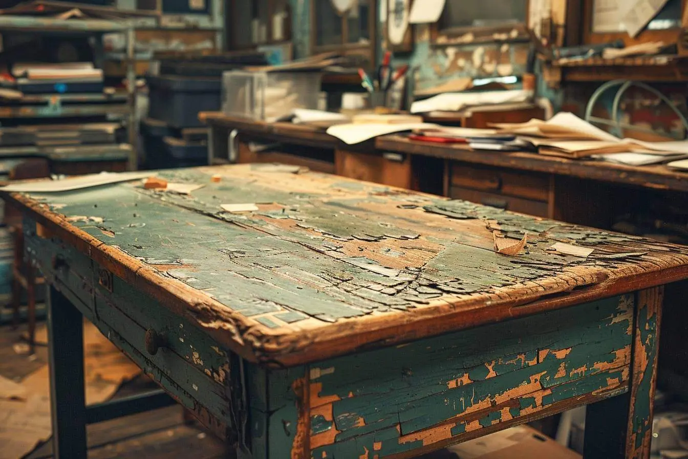 Quels défauts esthétiques peuvent indiquer l'usure excessive d'un bureau d’occasion pour entreprise ?