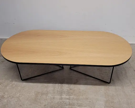 Table basse en bois 136x60cm SHIRLEY - OCCASION – Image 2