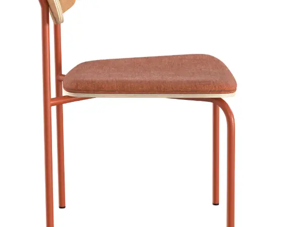 Chaise empilable bois et orange SHIRLEY - OCCASION – Image 6