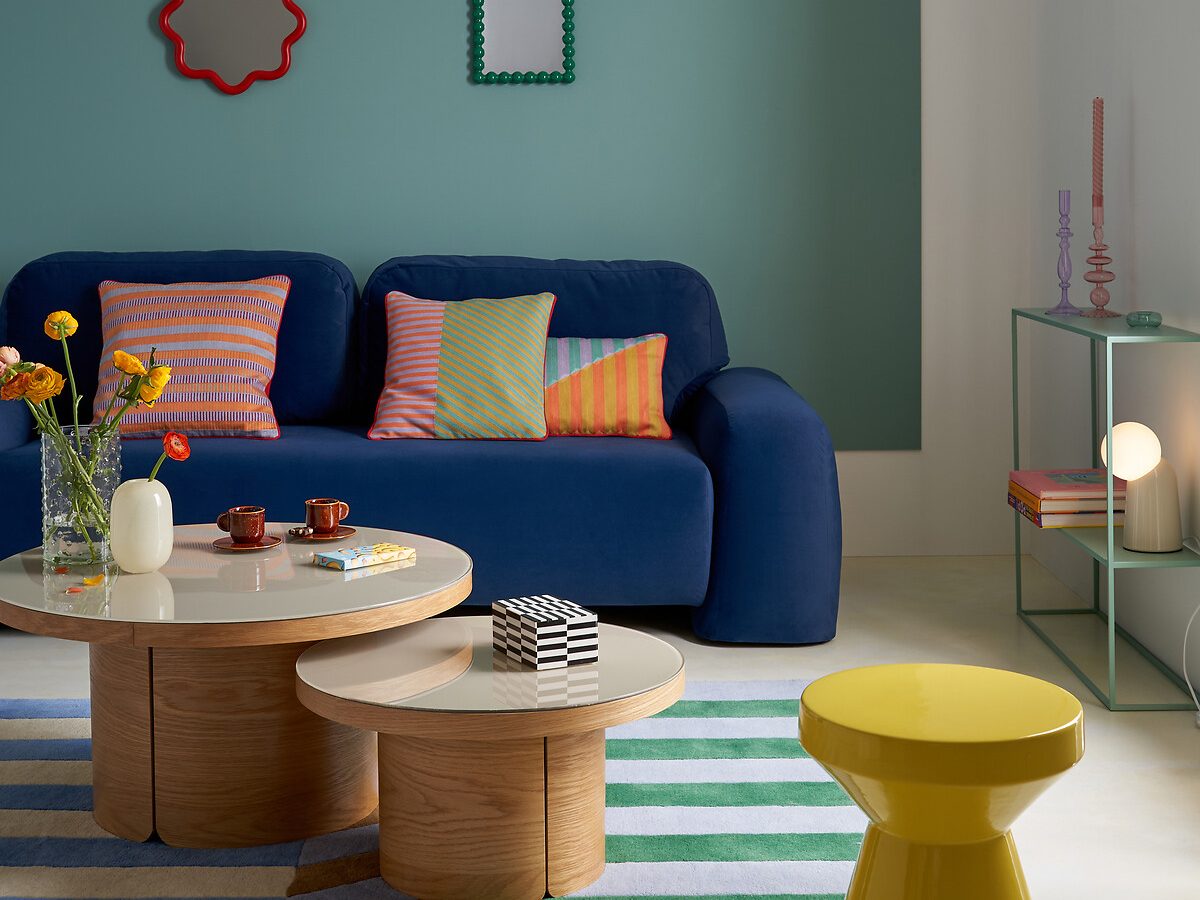 Table basse ronde jaune SHIRLEY - OCCASION – Image 5