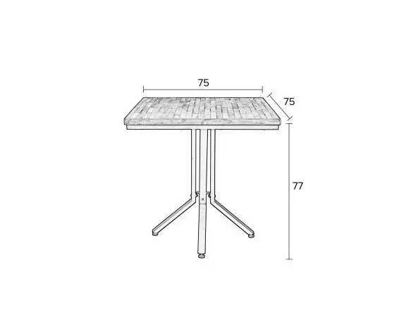 Table bois cafétéria 75 cm DESIR 5 - OCCASION – Image 5