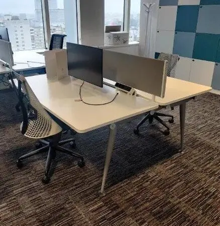 Bench de 2 160x80 Blanc ABAK Herman Miller - OCCASION – Image 2