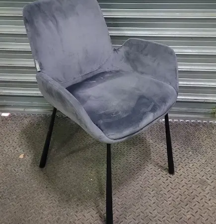 Chaise de réunion Zuiver Brit velours gris DESIR 5 - OCCASION – Image 3