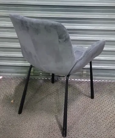 Chaise de réunion Zuiver Brit velours gris DESIR 5 - OCCASION – Image 4