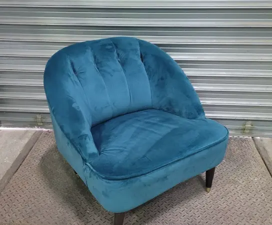 Chauffeuse basse velours bleu DESIR 5 - OCCASION – Image 3