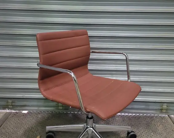 Chaise de réunion cuir marron Diemme DESIR 5 - OCCASION – Image 2