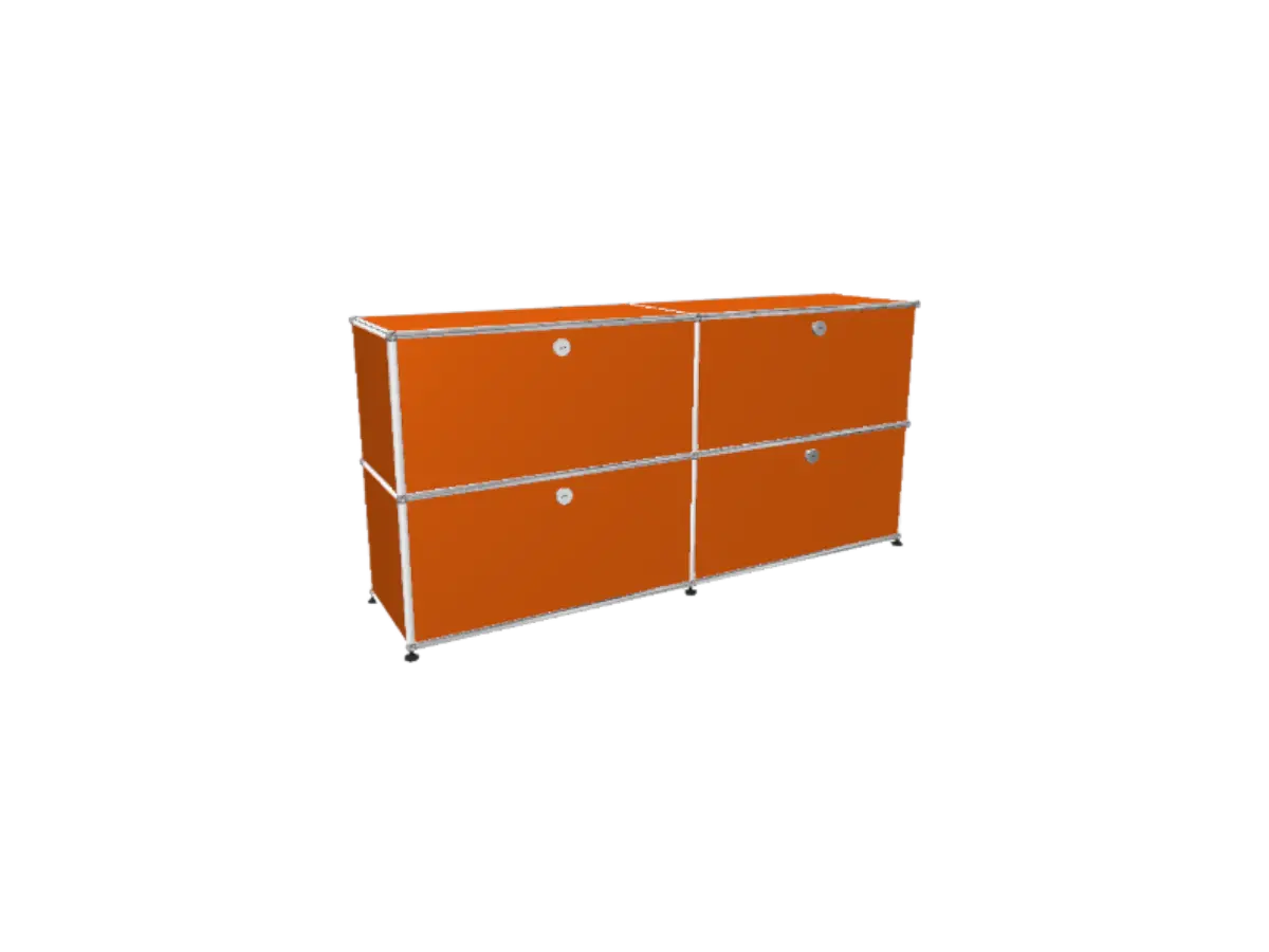 Meuble-USM-orange-2x2-portes-OCCASION