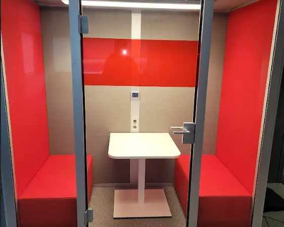 Cabine acoustique 2 places König+Neurath BASILIC rouge - OCCASION – Image 2