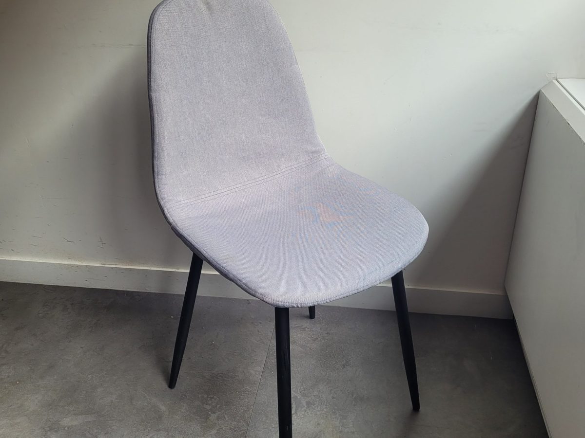 Chaise de réunion tissus gris MAKI - OCCASION – Image 2