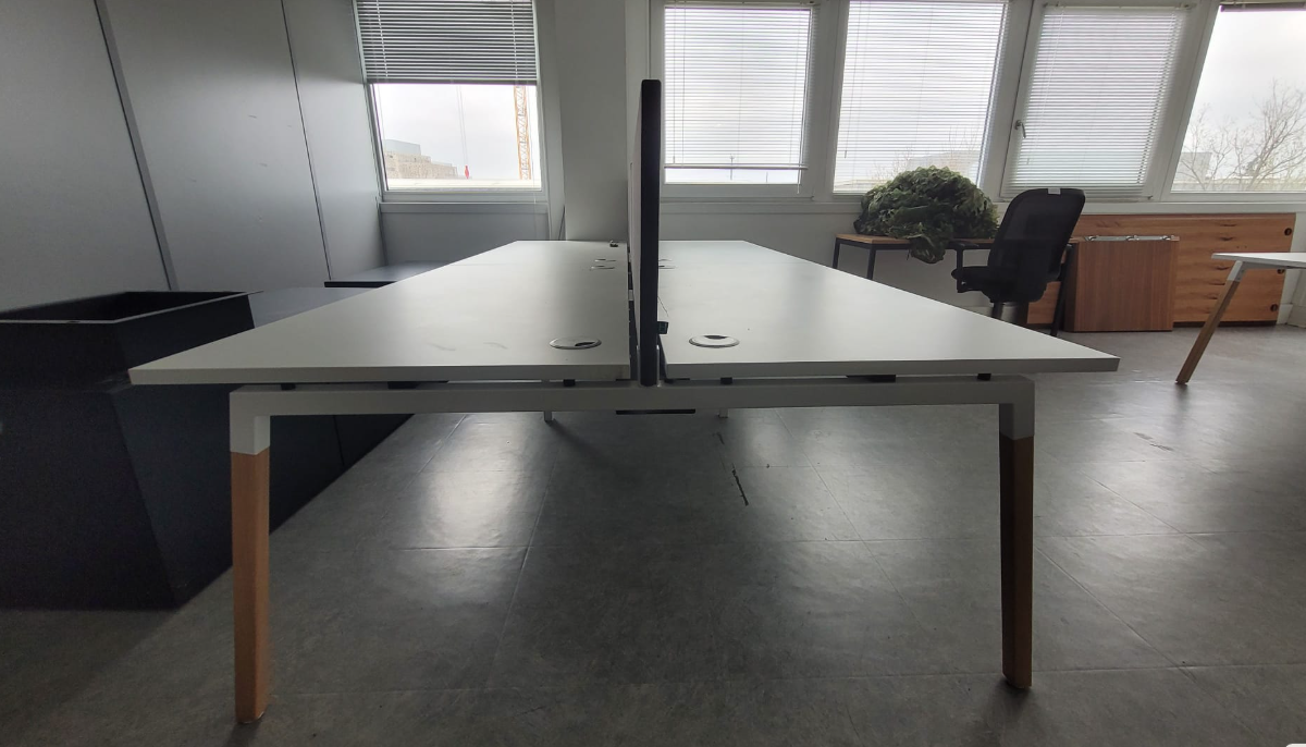 Bench de 4 positions 320x163 Blanc/Bois LABRADOR - OCCASION – Image 4