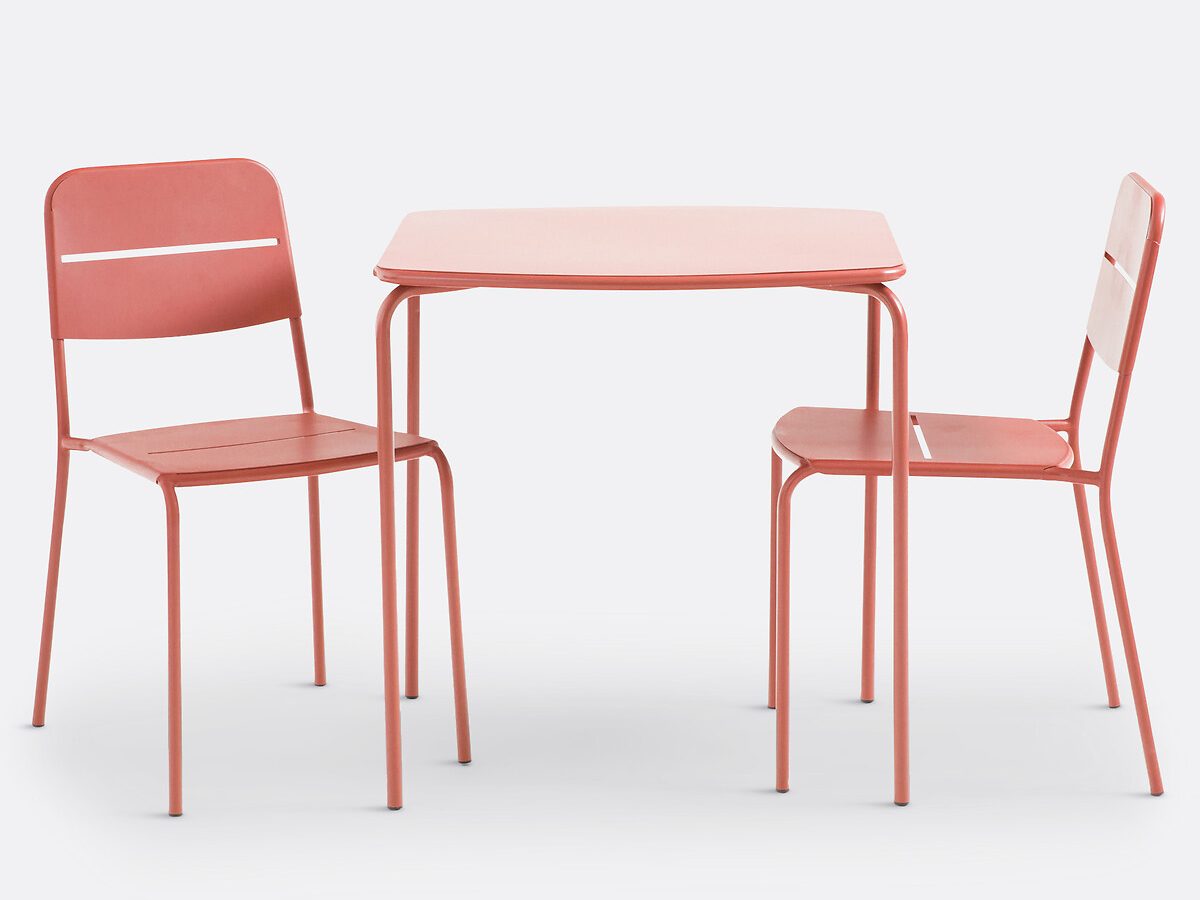 Table de jardin carrée terracotta SMALA 3 - OCCASION – Image 4