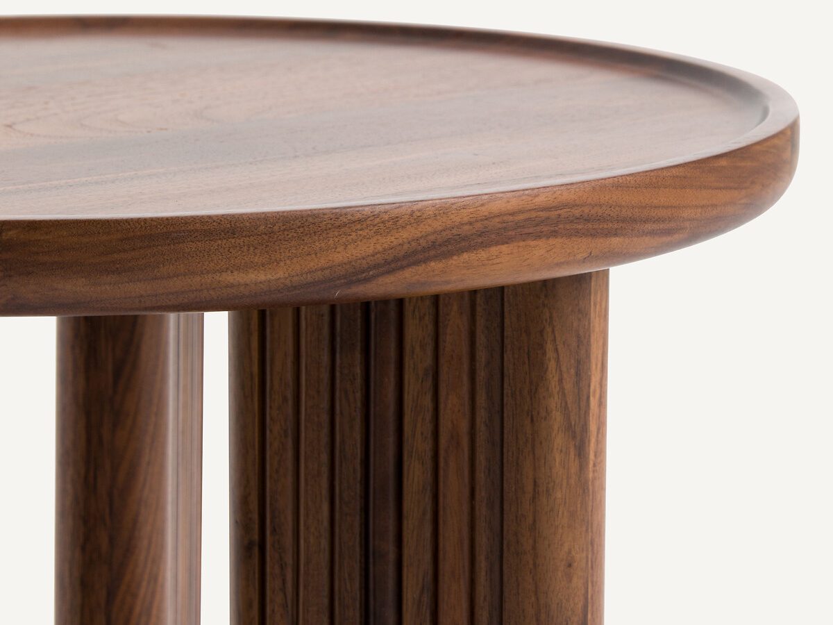 Table basse en noyer SMALA 3 diam. 40cm - OCCASION – Image 3