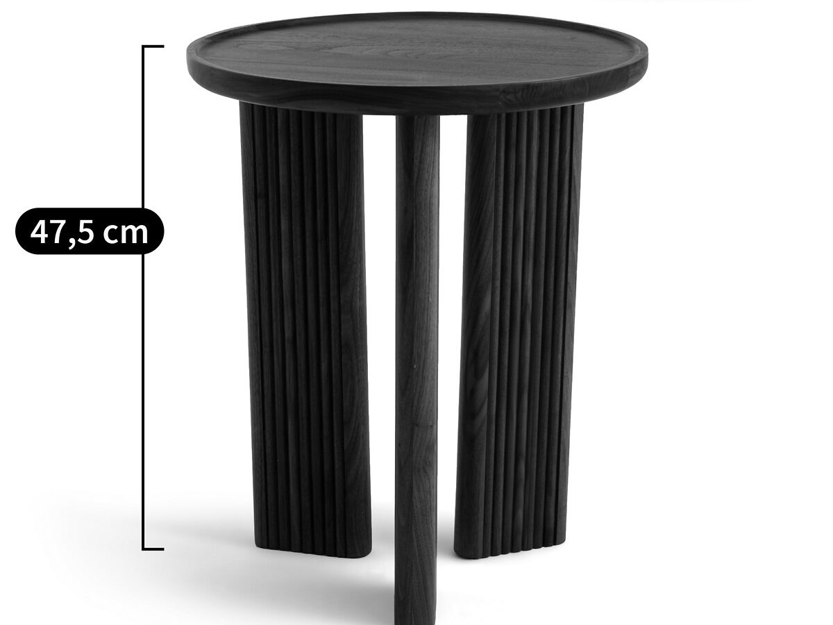 Table basse en noyer SMALA 3 diam. 40cm - OCCASION – Image 4