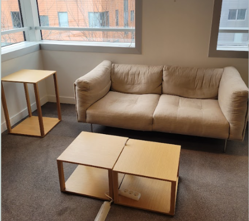 Table basse en bois carré 45x45 cm - Moyen DISCO - OCCASION – Image 2