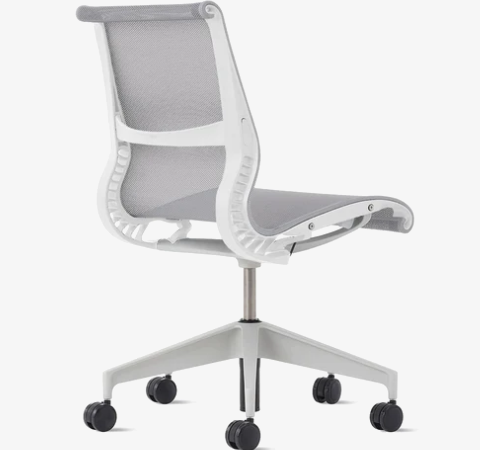 Chaise de réunion Herman Miller Setu gris sans accoudoirs - OCCASION – Image 3