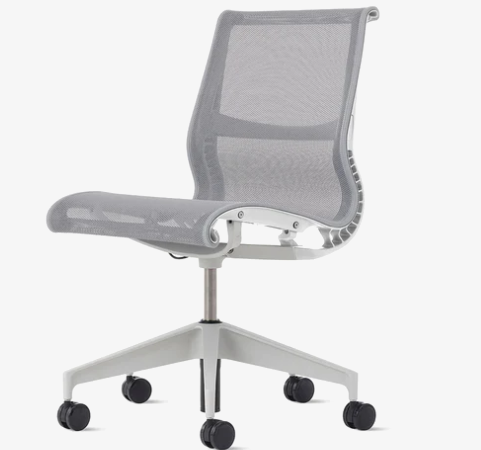 Chaise de réunion Herman Miller Setu gris sans accoudoirs - OCCASION – Image 2