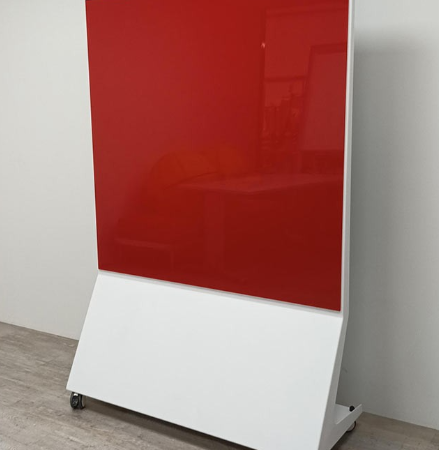 Cloison acoustique sur roulettes Chat Board 120 x180 rouge - OCCASION – Image 2