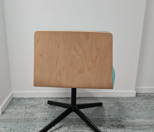 Fauteuil design Enea Lottus Lounge bleu SENSE - OCCASION – Image 4