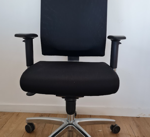 Fauteuil en tissu noir VIRTUOSE - OCCASION – Image 3