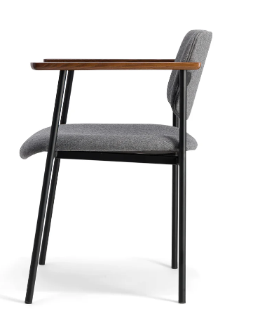 Chaise The Socialite Family gris noir accoudoirs bois DESIR 6 - OCCASION – Image 4