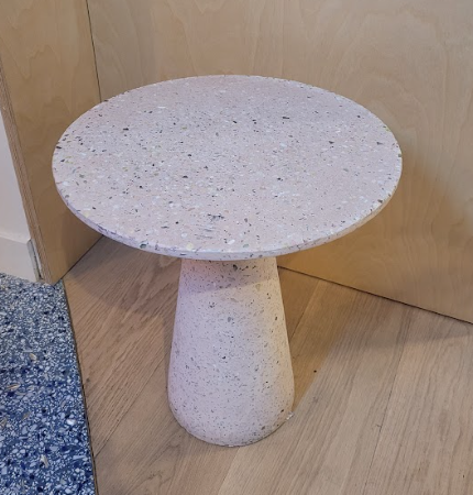 Table basse en terrazo rose 41cm DESIR 6 - OCCASION – Image 3