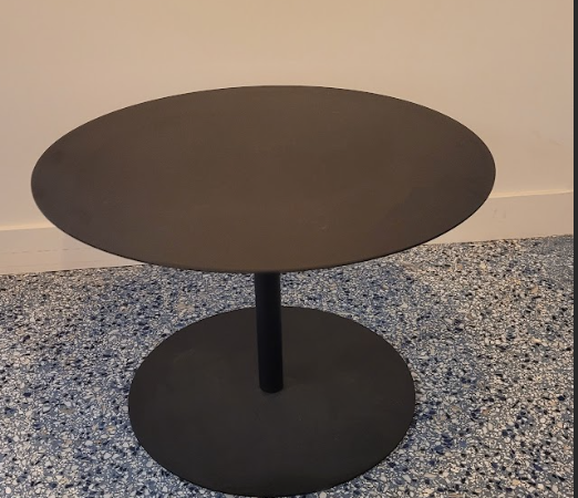 Table basse en métal noire 60cm ronde DESIR 6 - OCCASION – Image 2