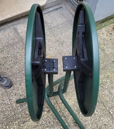 Table d'extérieur Colos 60cm, ronde verte rabattable DESIR 6 - OCCASION – Image 5