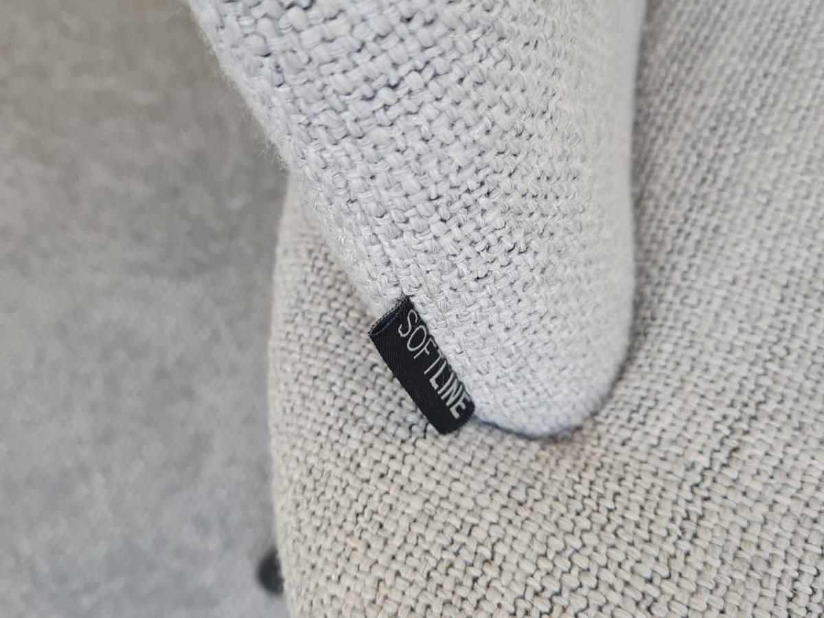 Chauffeuse Softline en tissu gris avec pieds noirs JOBI - OCCASION – Image 5