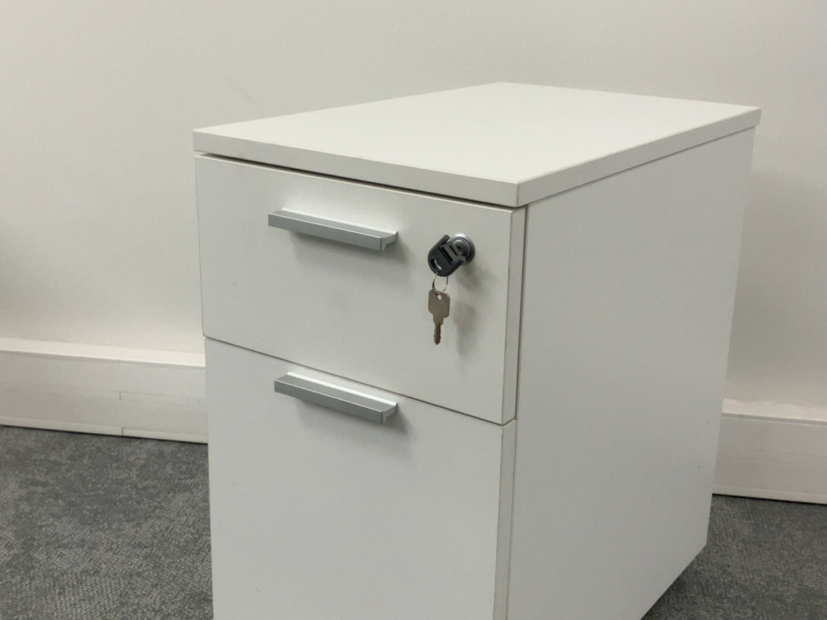 Caisson slim 2 tiroirs blanc JOBI - OCCASION – Image 2