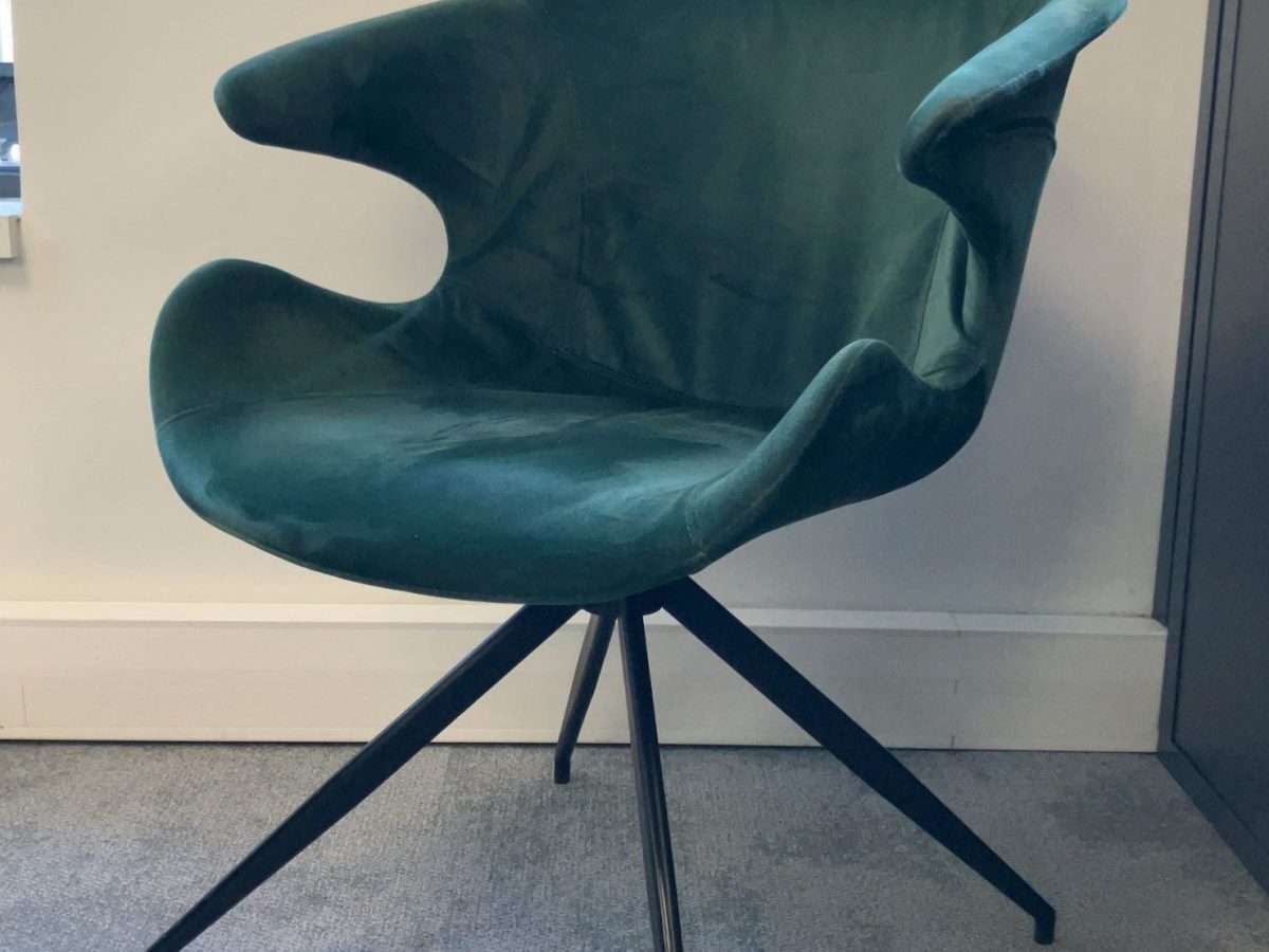 Chauffeuse Zuiver velours vert métal noir JOBI - OCCASION – Image 3
