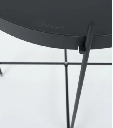 Table basse en verre et pieds noir JOBI - OCCASION – Image 3