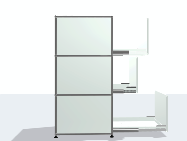 Meuble USM Haller gris clair 3 tiroirs - OCCASION – Image 4