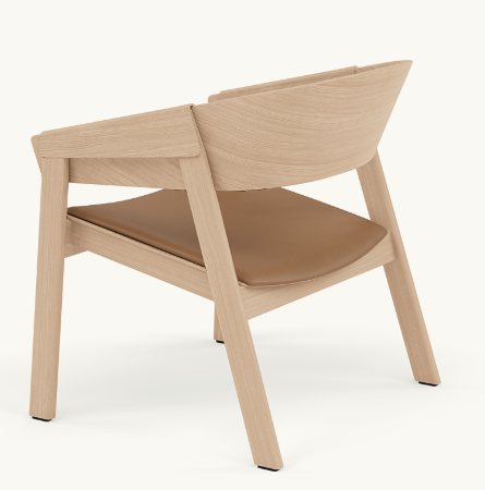 Chauffeuse en bois assise cuir cognac Muuto DESIR - OCCASION – Image 2