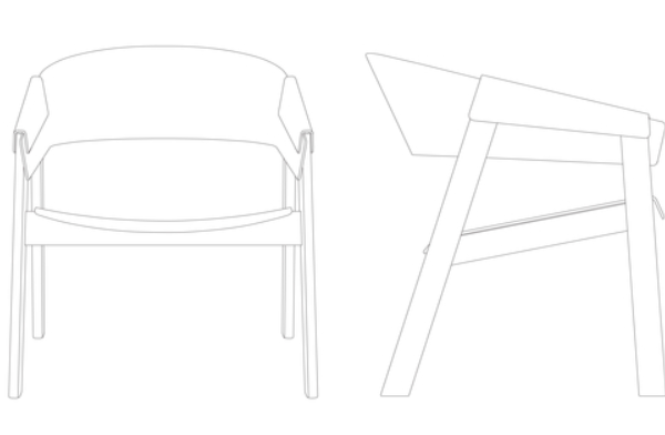 Chauffeuse en bois assise cuir cognac Muuto DESIR - OCCASION – Image 5