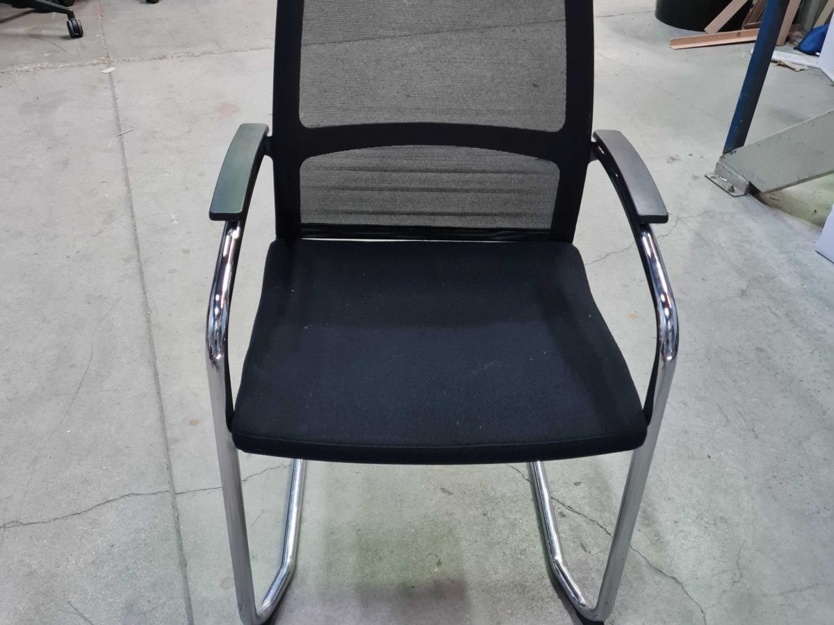 Chaise luge Open up Sedus noir pieds chrome - OCCASION – Image 2