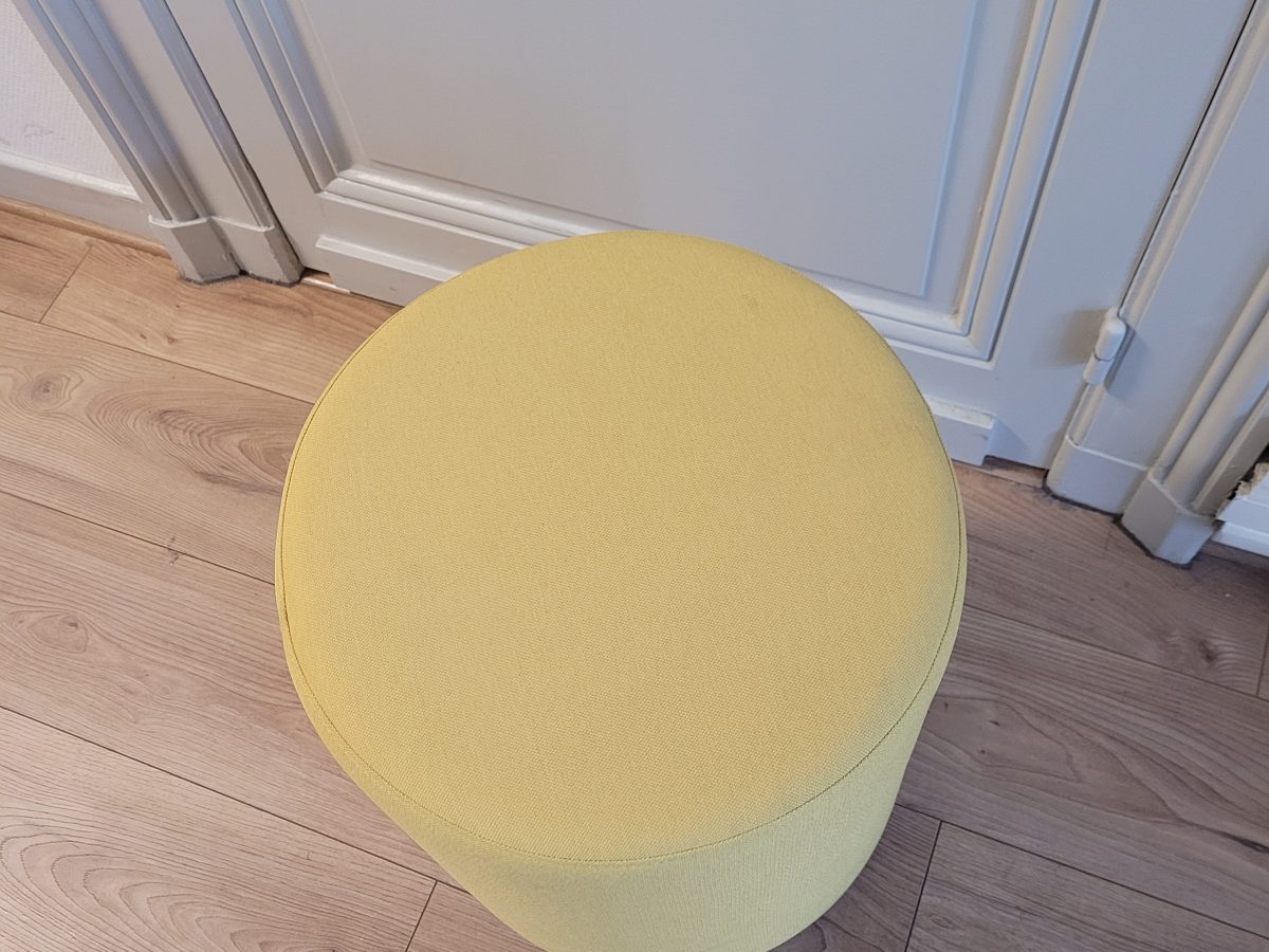 Pouf rond Jaune 40cm DISQUE - OCCASION – Image 3