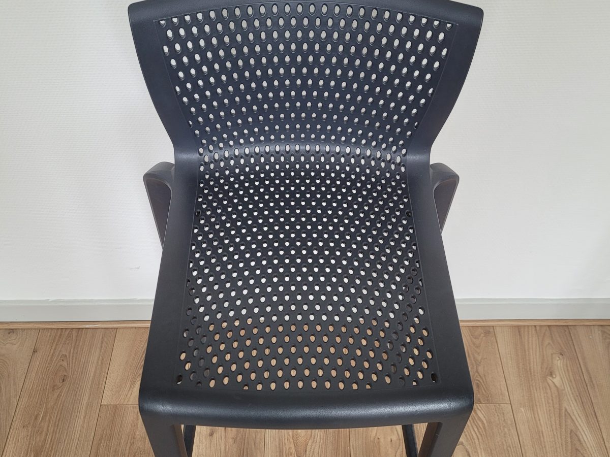 Chaise haute empilable Docker DISQUE grise - OCCASION – Image 5