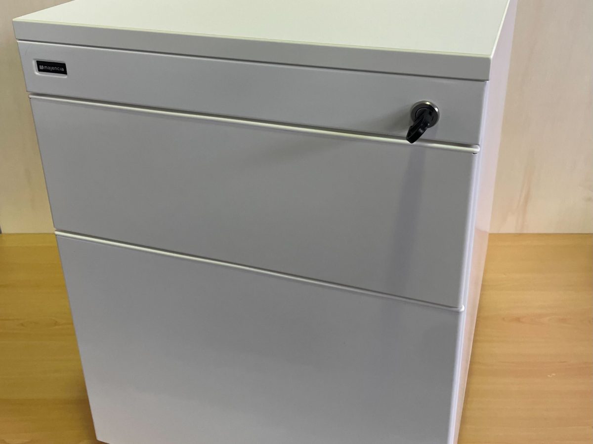 Caisson mobile blanc 2 tiroirs MOBY - OCCASION – Image 3