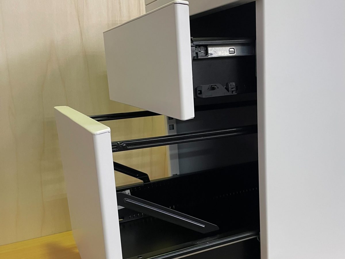 Caisson mobile blanc 2 tiroirs MOBY - OCCASION – Image 4