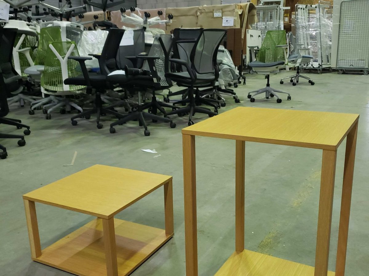 Table basse en bois carré 45x45 cm - Moyen DISCO - OCCASION – Image 4