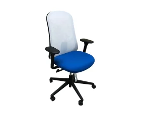 Fauteuil Herman Miller LINO Blanc/Bleu/Noir - NEUF